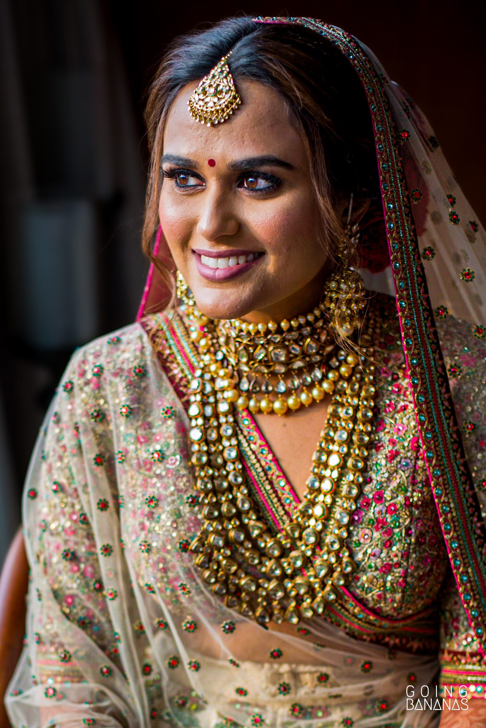 Bride in full bridal getup at Taj Aravali Udaipur