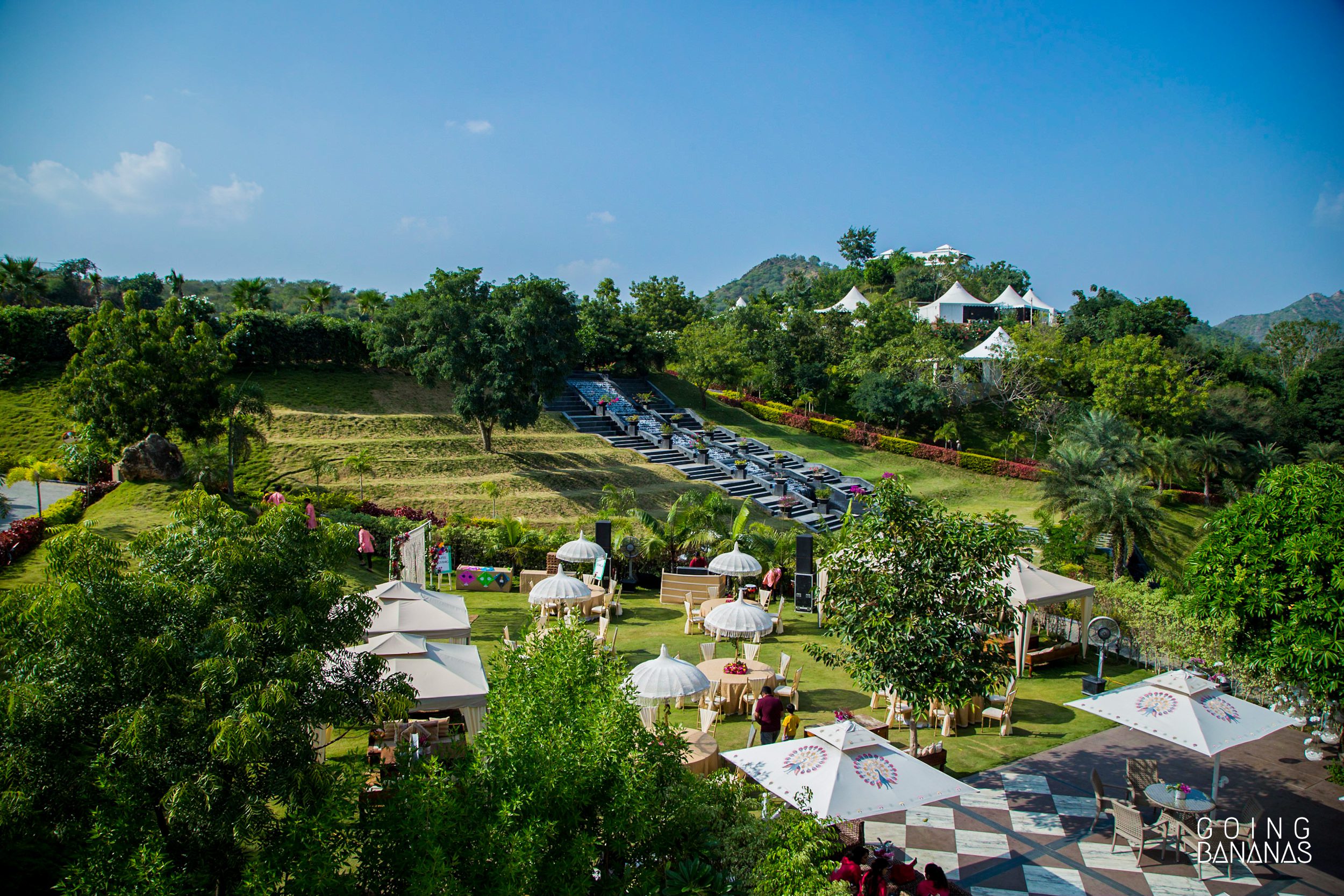 Decor for the post wedding brunch by Abhinav Bhagat Events at Taj Aravali Udaipur