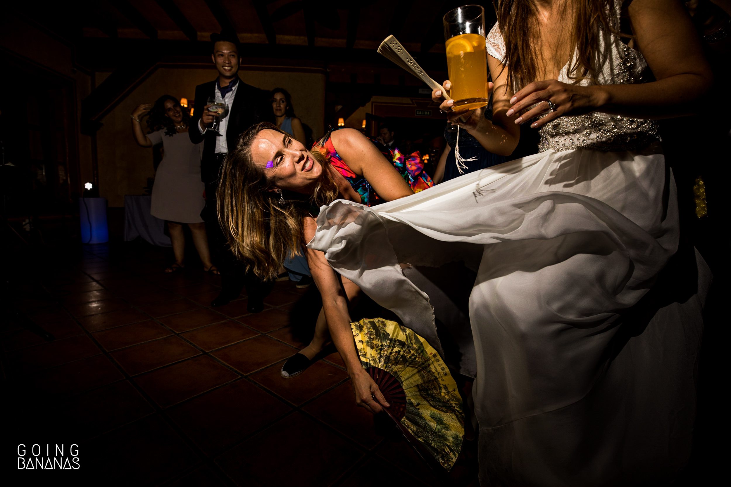 Bride on the dance floor after the wedding at Antigua Fábrica de Harinas